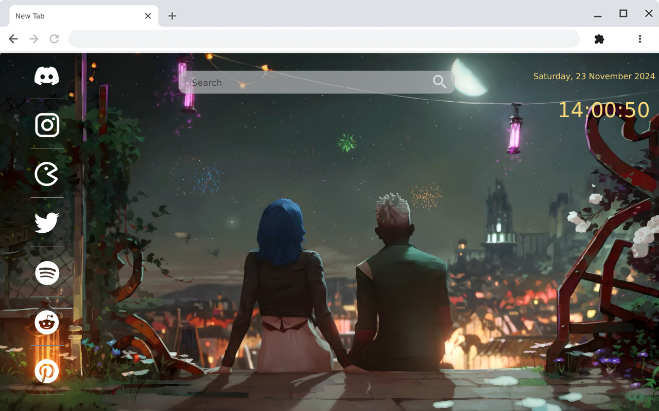 Experience the magic of Ekko and Powder Night live wallpaper for Chrome - 截图 1