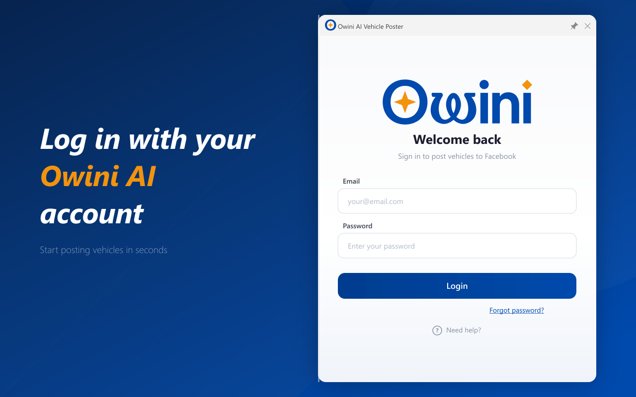 Owini AI Vehicle Poster - 截图 1