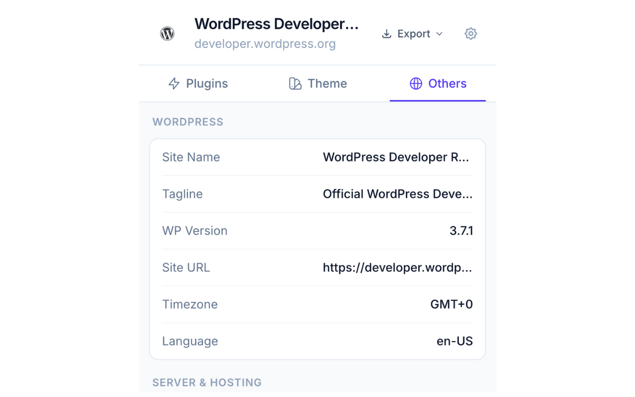 WordPress Plugin & Theme Detector - 截图 4