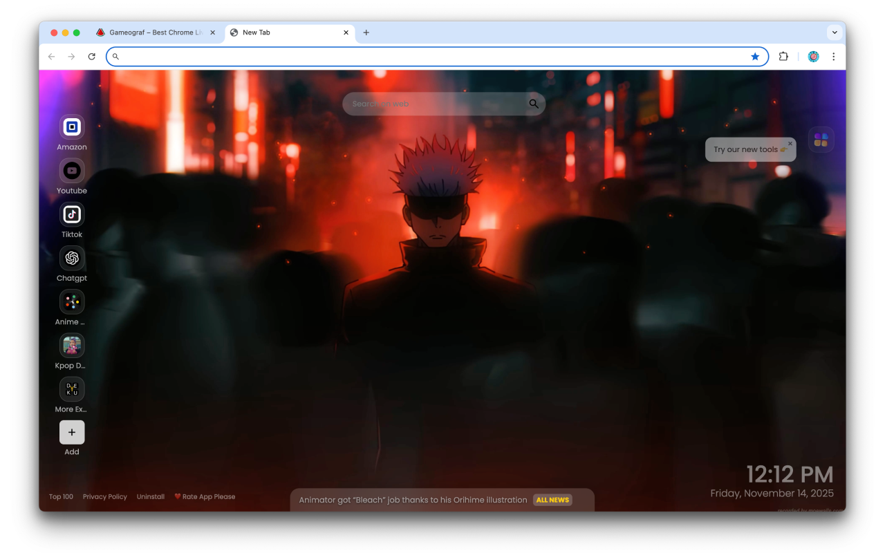 Gojo In Shibuya Jujutsu Kaisen Live Wallpaper - 截图 3