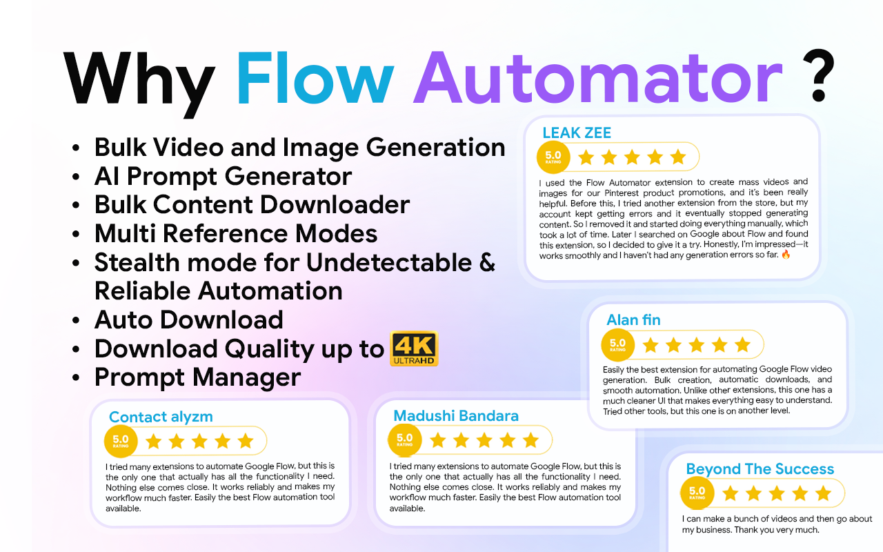 Flow Automator - Bulk AI Video Generation Toolkit for Google Flow & VEO AI - 截图 4