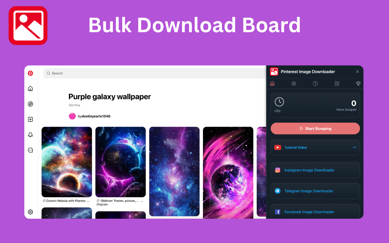 Pinterest Images Downloader - 截图 1