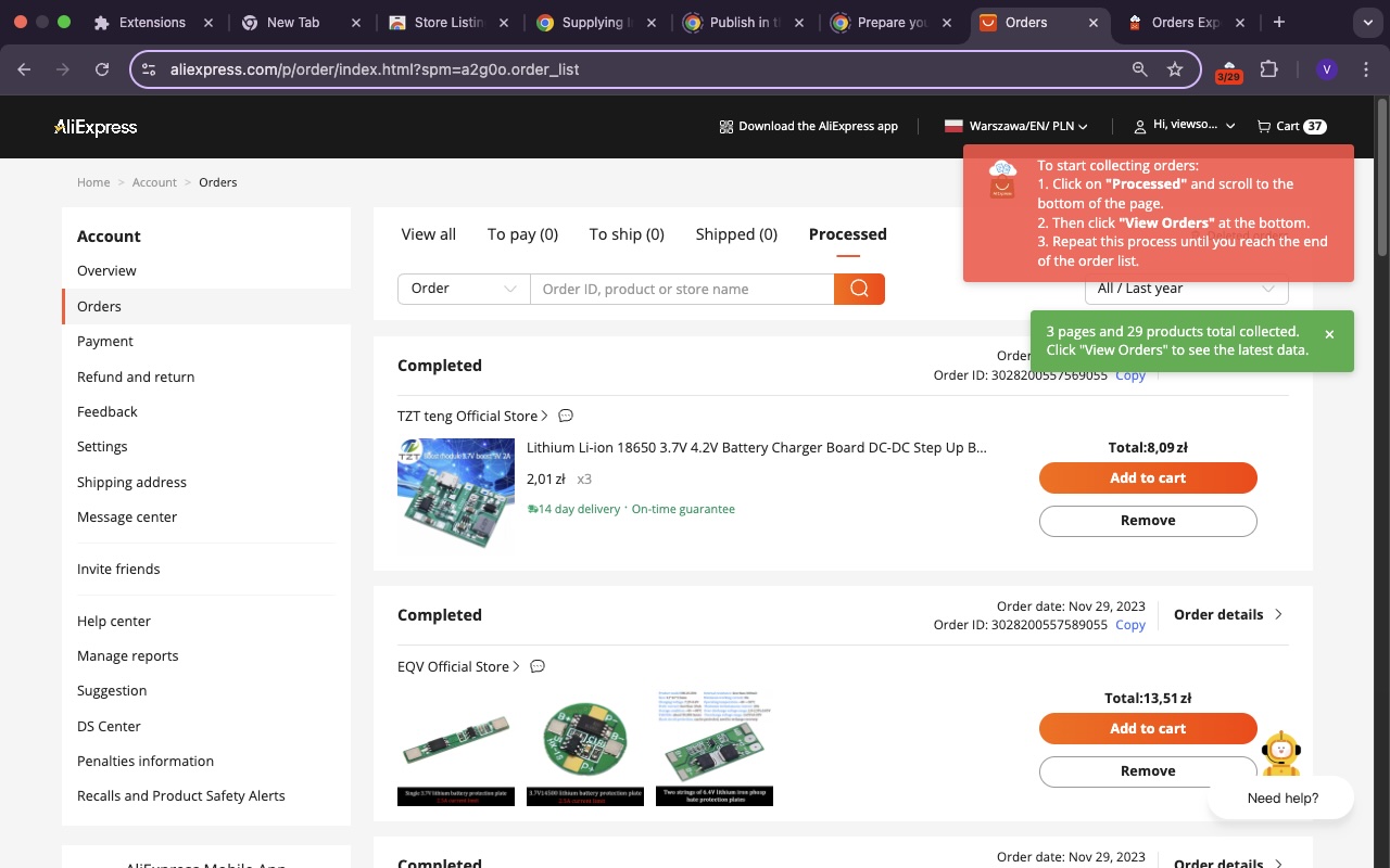 AliExpress Shopper Inventory - 截图 5