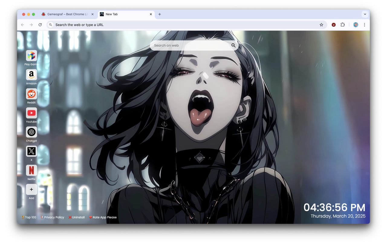 Dark Goth Girl Live Wallpaper - 截图 4