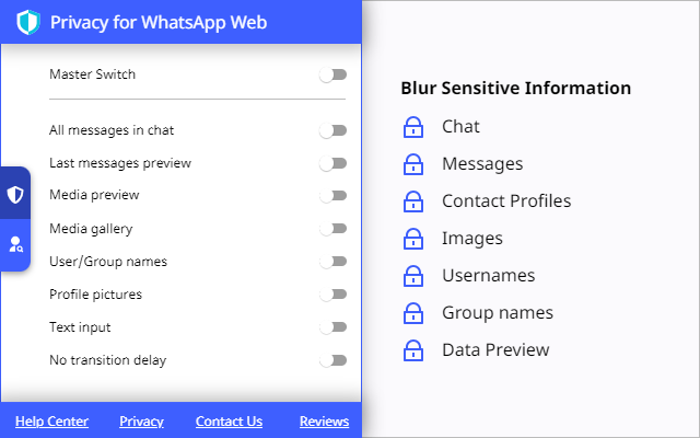 WhatsApp隐私工具 | 消息媒体一键模糊防偷窥 - 截图 1