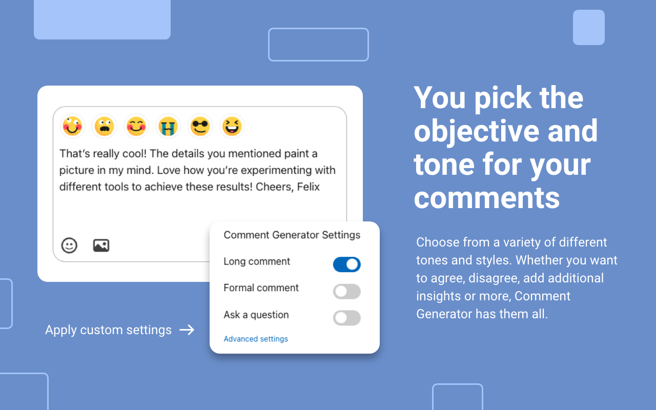 Comment Generator for LinkedIn - 截图 2