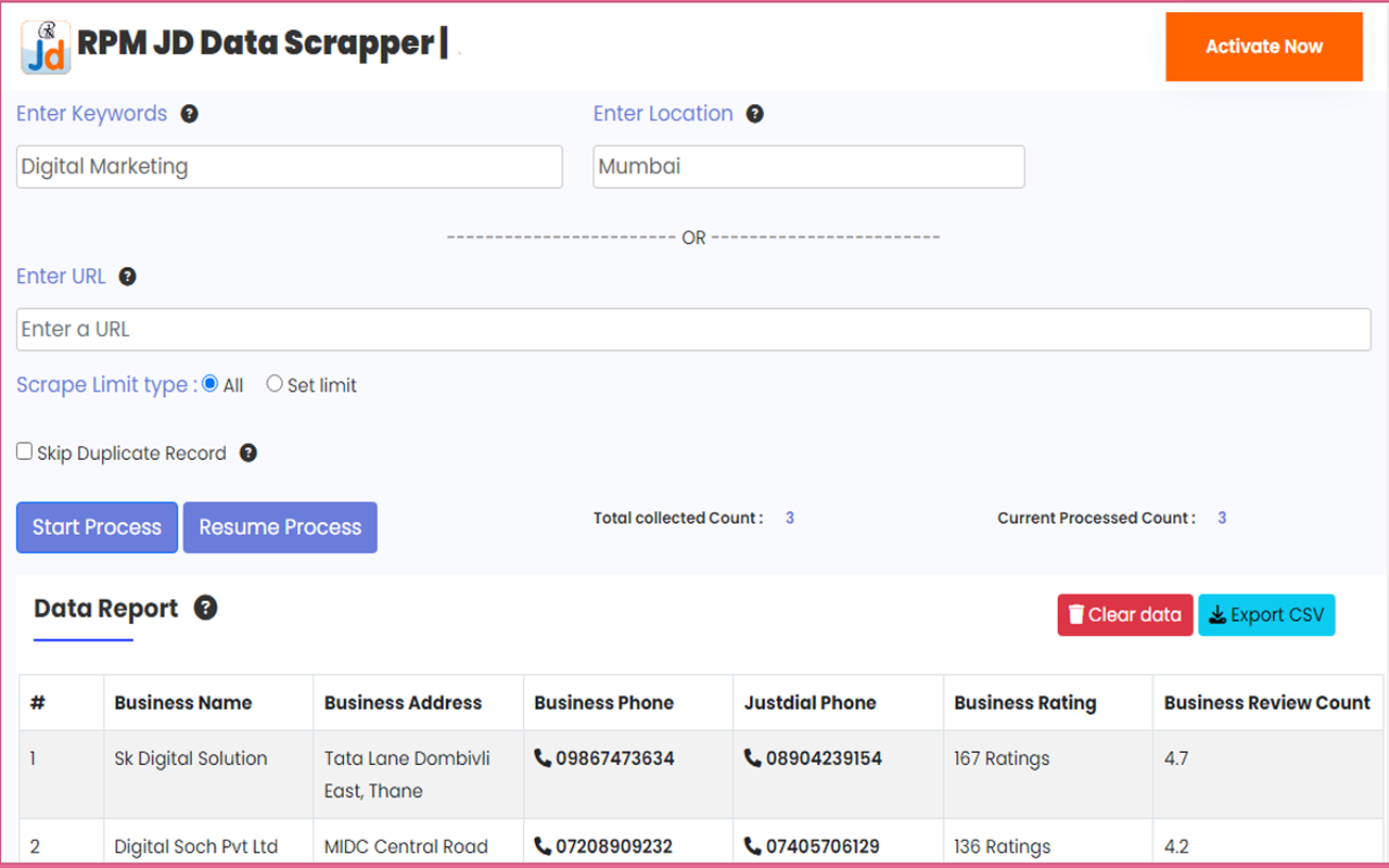 RPM JD Data Scrapper - 截图 4