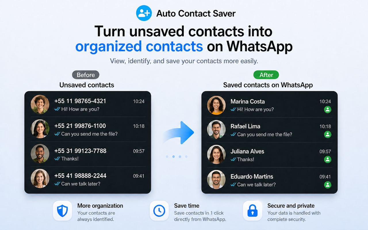 WhatsApp Contact Saver - 截图 1