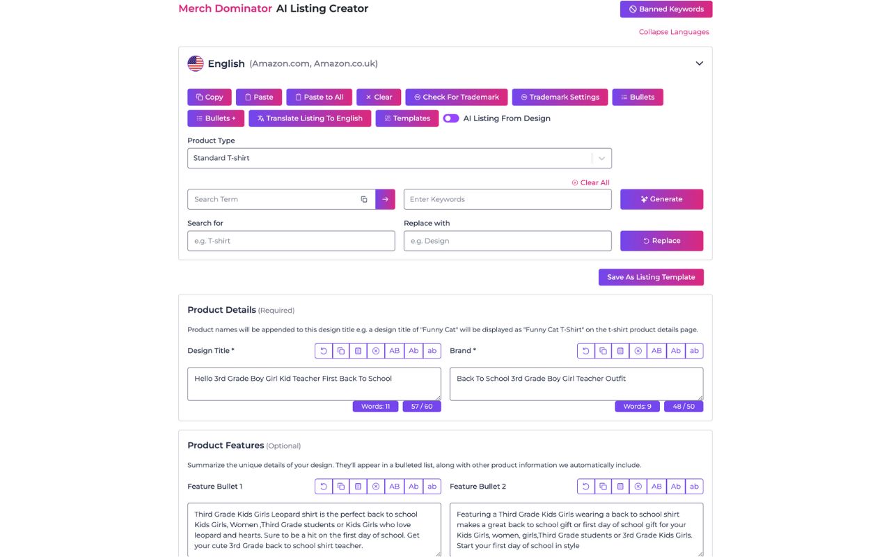 Merch Dominator For Merch By Amazon & KDP - 截图 1