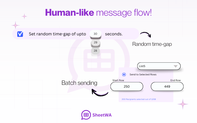 SheetWA Bulk WA Sender - Excel, Google Sheets - 截图 2