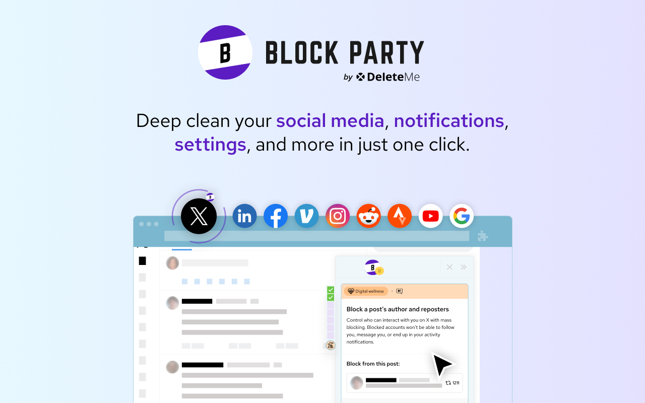 Block Party — Deep clean your social media - 截图 2