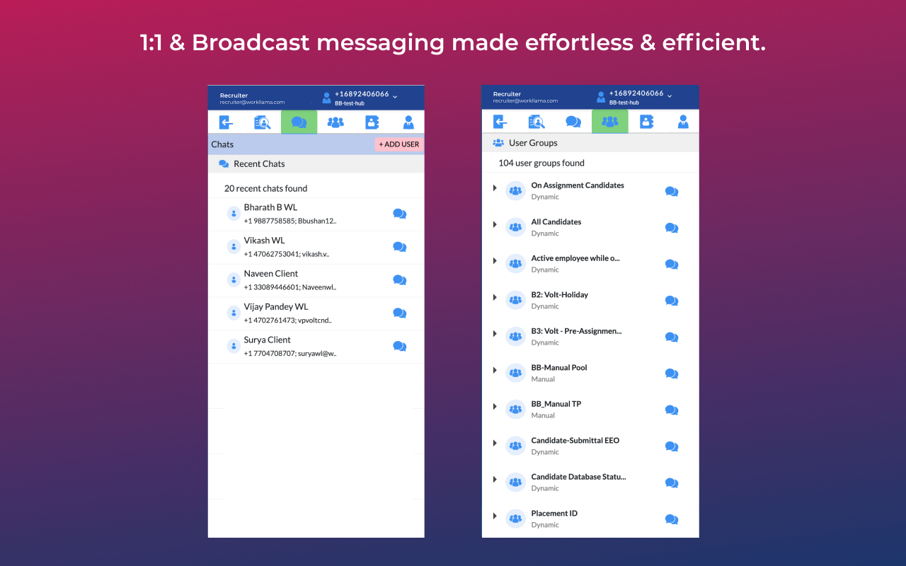 WorkLLama Messaging - 截图 3