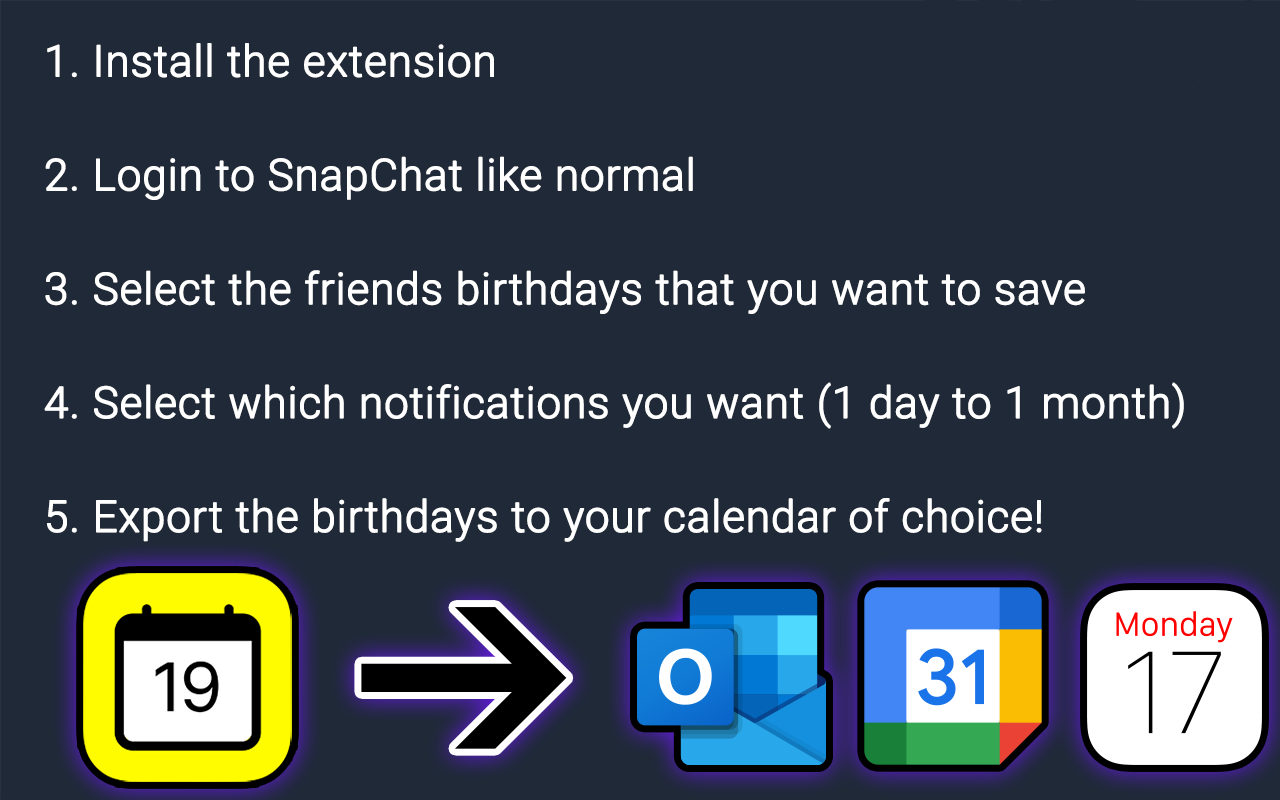 Snapchat Birthday Exporter - 截图 2