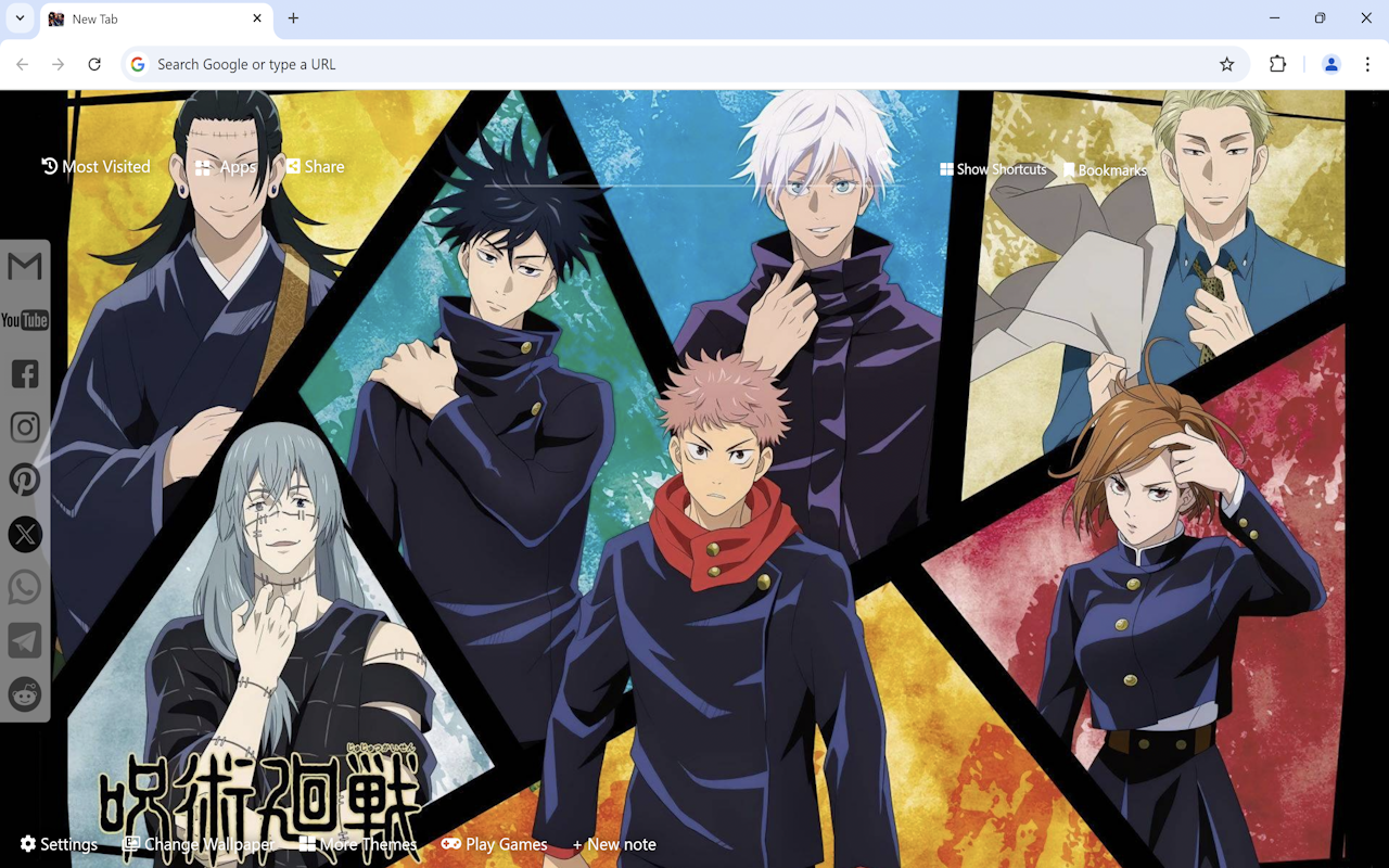 Jujutsu Kaisen Anime Wallpaper HD New Tab - 截图 3