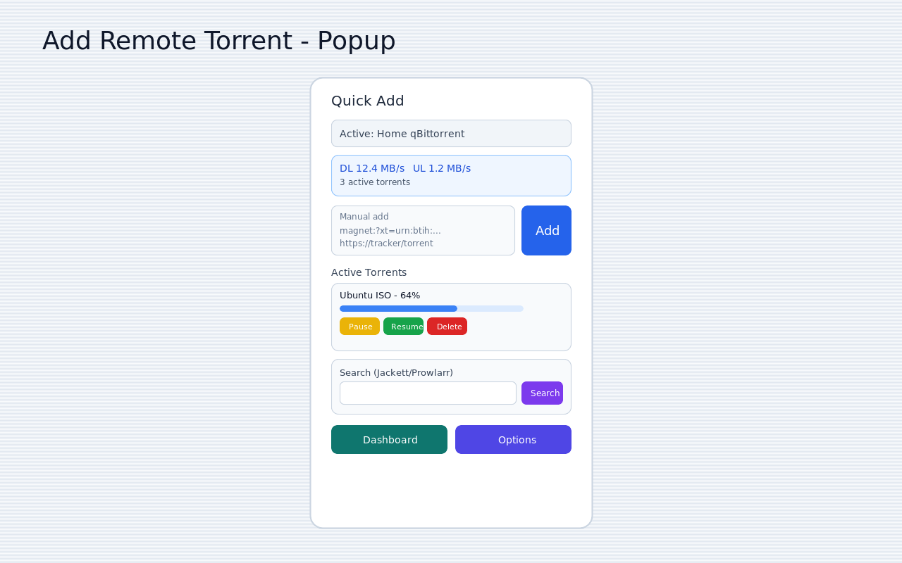 Add Remote Torrent - 截图 3