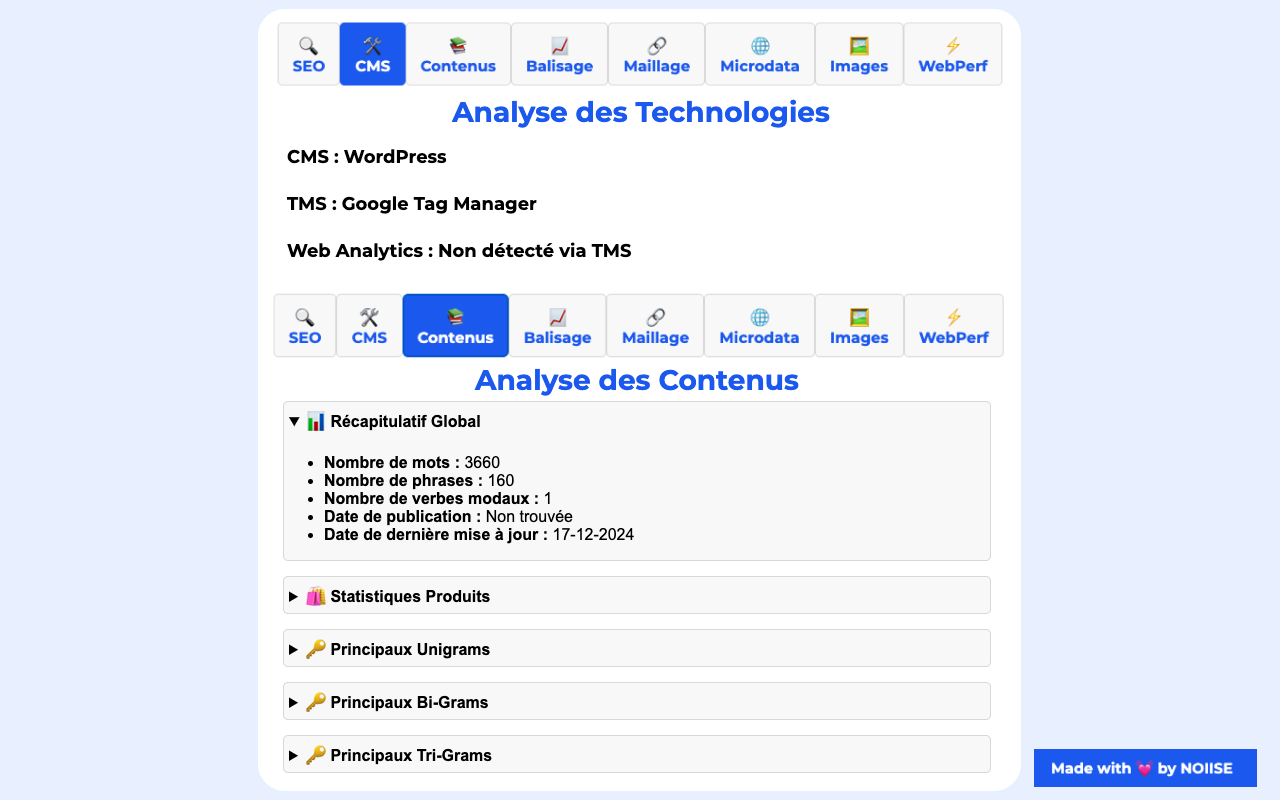 Extension SEO NOIISE - 截图 2