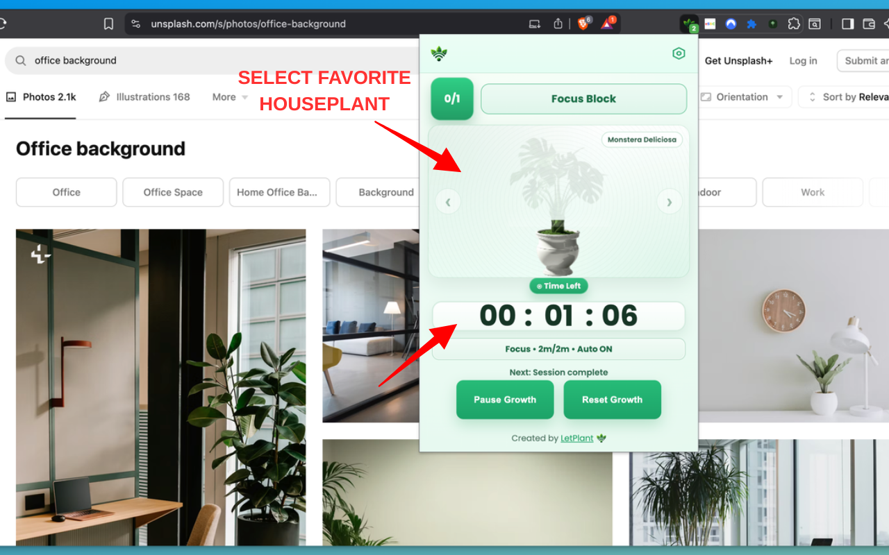 LetPlant GreenFocus Pomodoro Timer - 截图 1