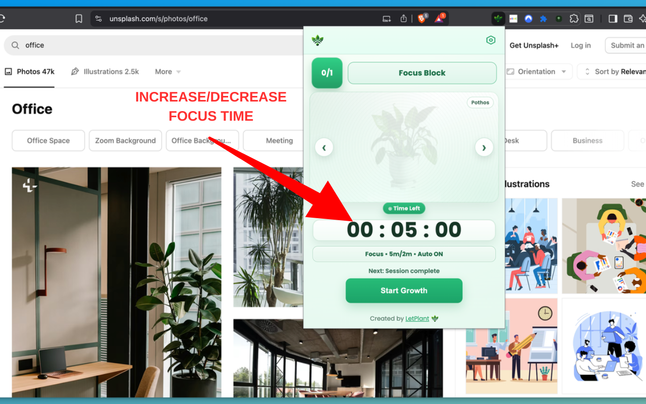 LetPlant GreenFocus Pomodoro Timer - 截图 4
