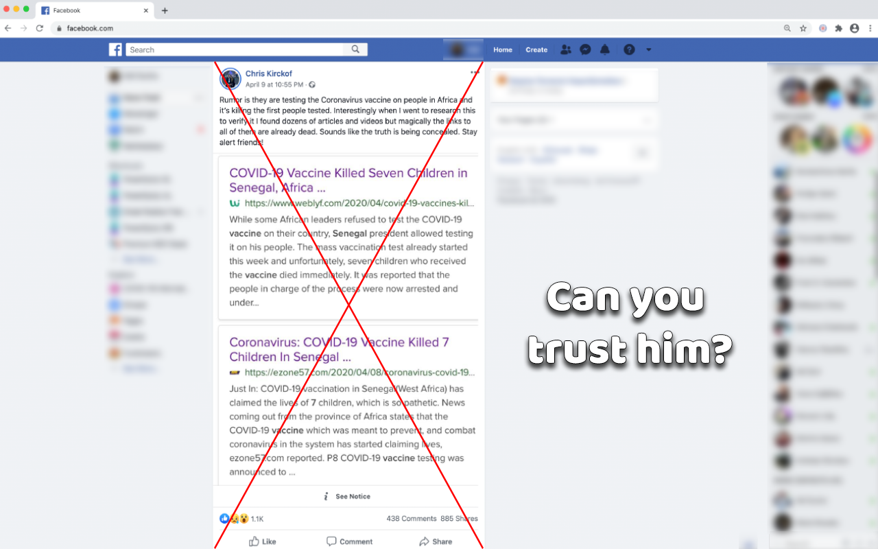 CoronaBLOCK for Facebook - 截图 1