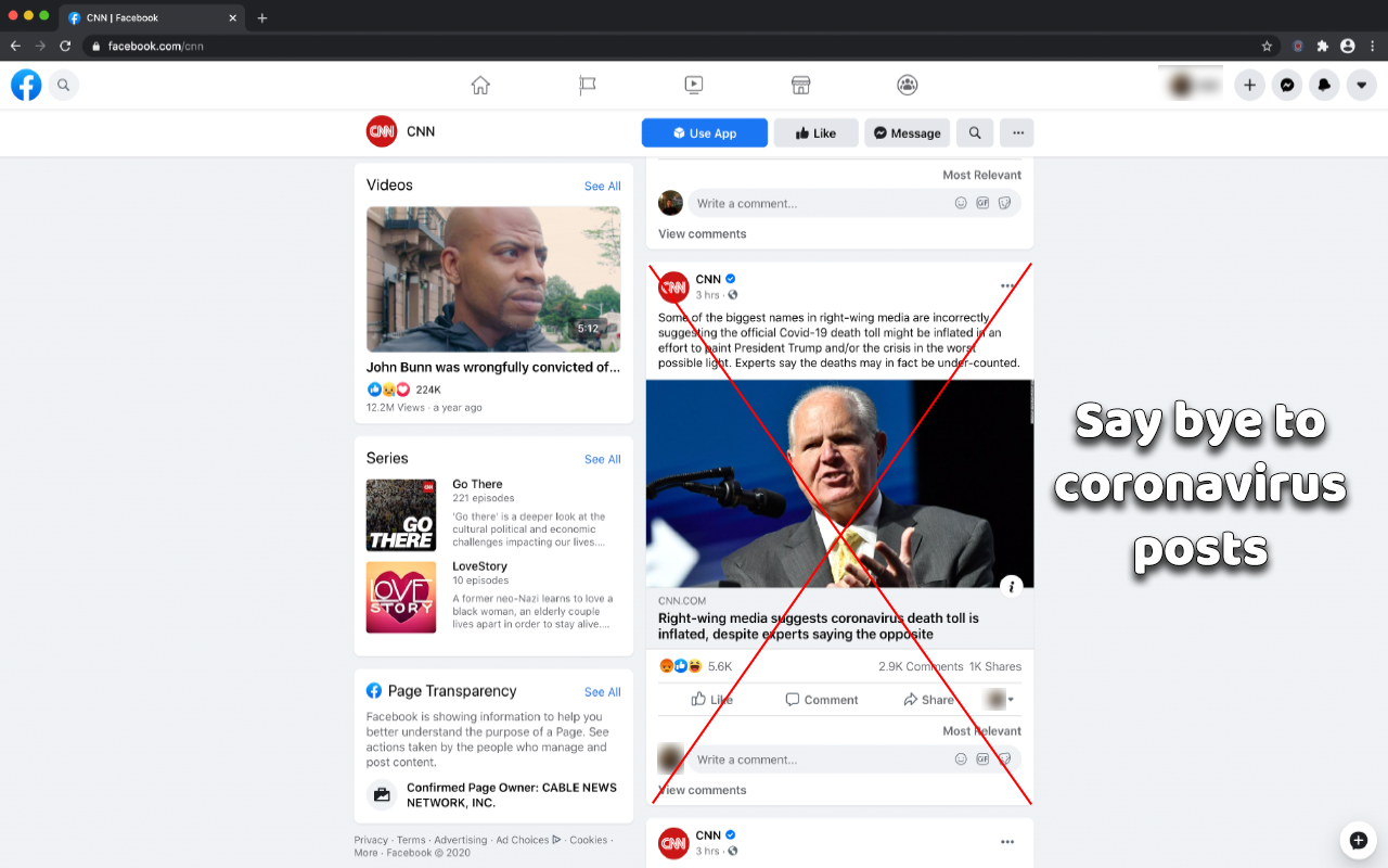 CoronaBLOCK for Facebook - 截图 2