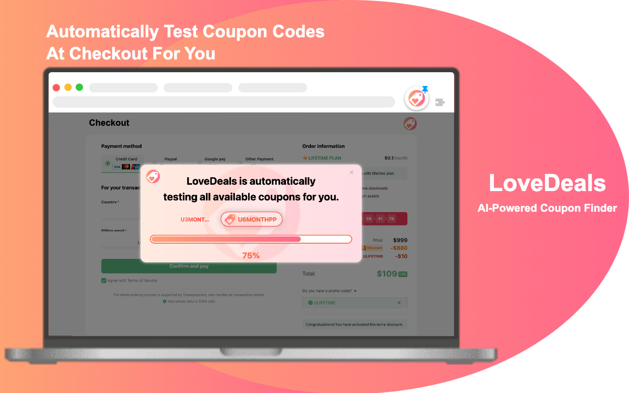 LoveDeals: Automatic Coupons & Deals - 截图 4