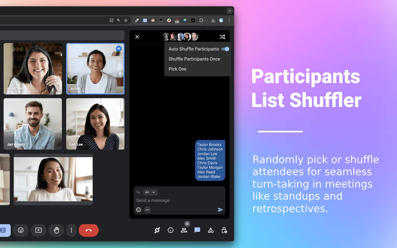 Better Chat: Chat Power-Ups for Google Meet™ - 截图 2