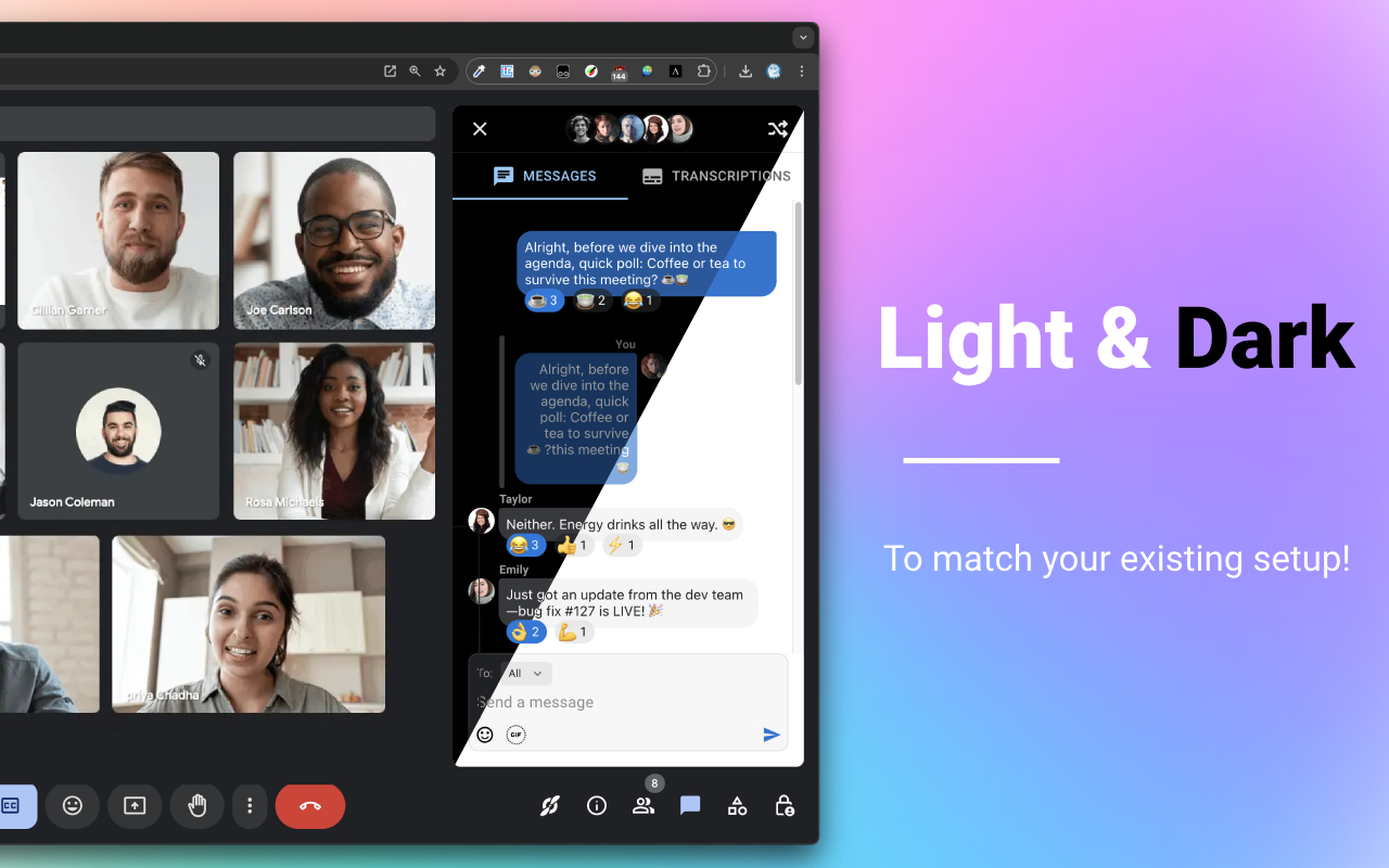Better Chat: Chat Power-Ups for Google Meet™ - 截图 3