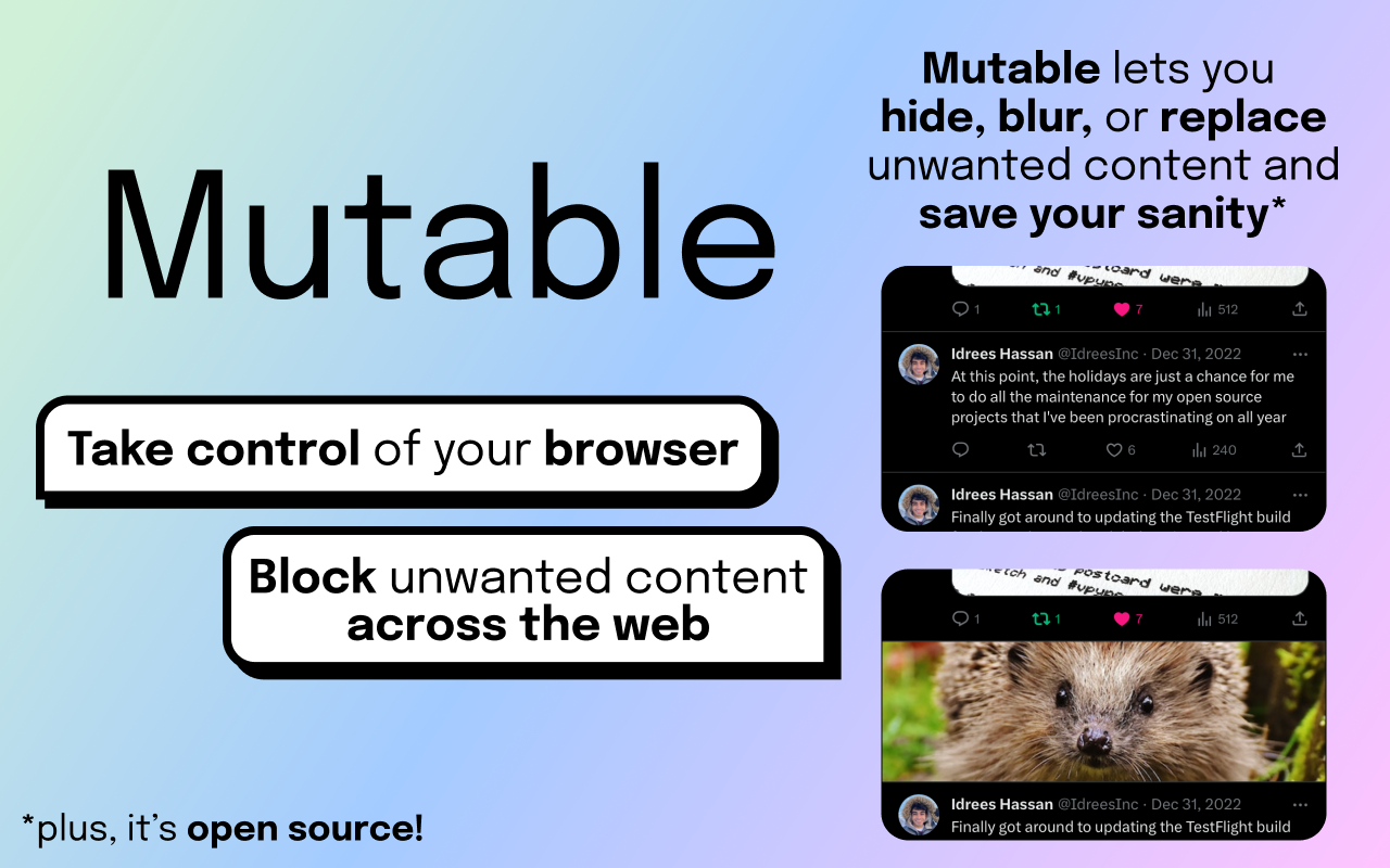Mutable - Customizable Content Filtering - 截图 3