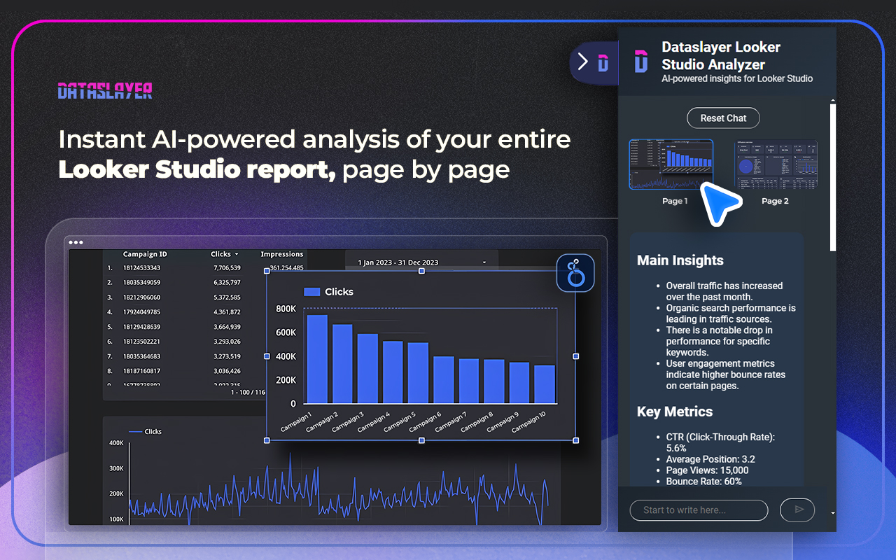 Dataslayer AI Looker Studio Analyzer - 截图 3
