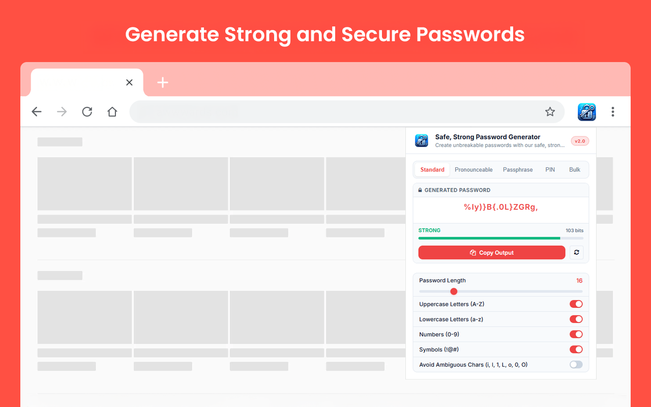 Safe, Strong Password Generator - 截图 3