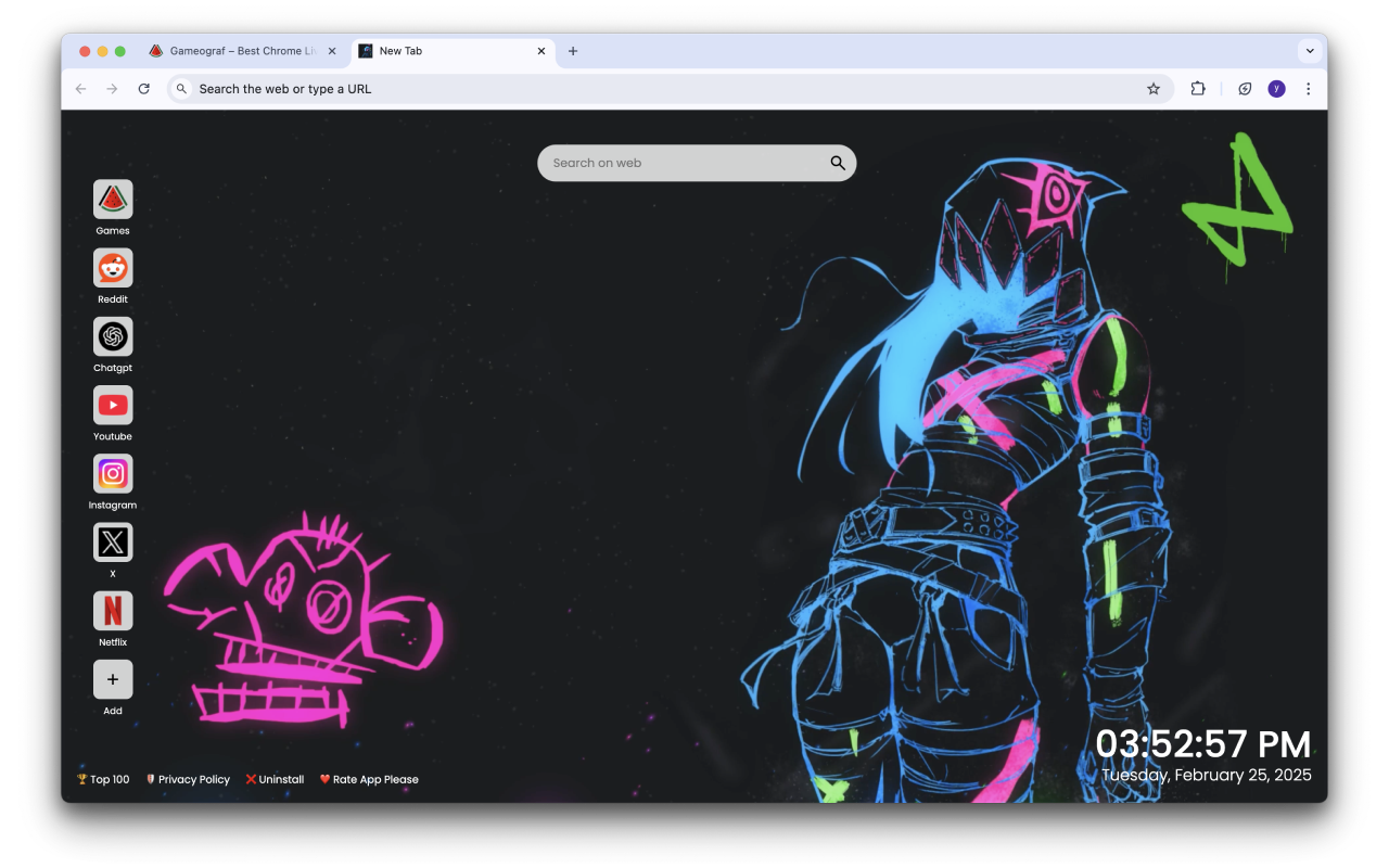 Jinx Neon Graffiti Live Wallpaper - 截图 4
