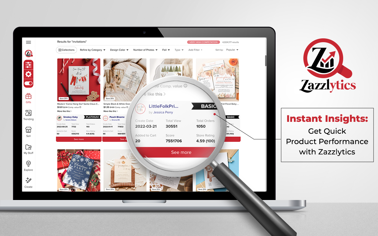 Zazzlytics - Zazzle Keyword Research and Marketplace Analytics - 截图 2
