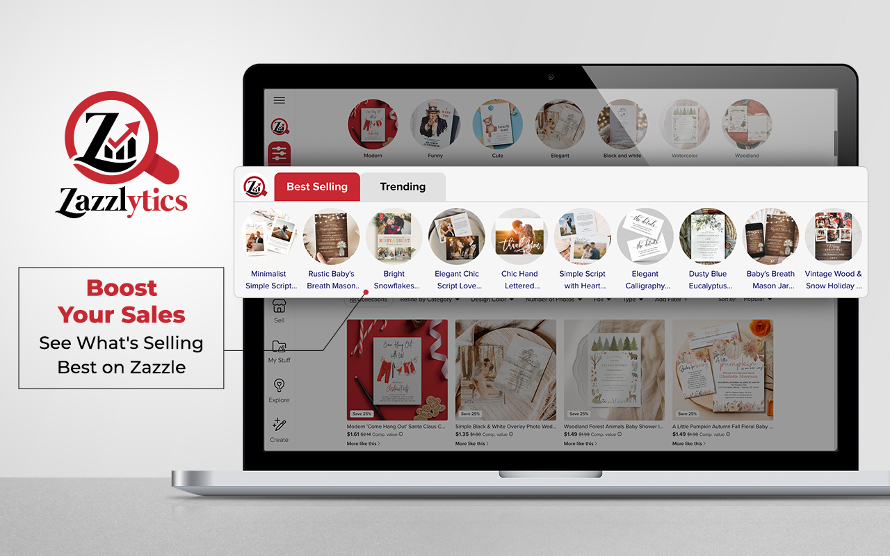 Zazzlytics - Zazzle Keyword Research and Marketplace Analytics - 截图 3