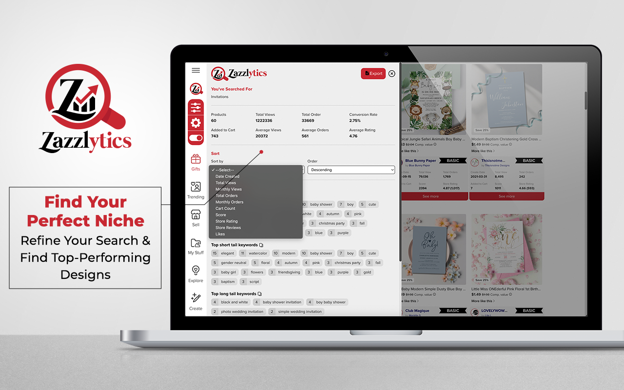 Zazzlytics - Zazzle Keyword Research and Marketplace Analytics - 截图 5