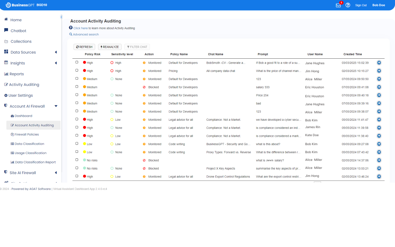 Pragatix AI Firewall - 截图 3