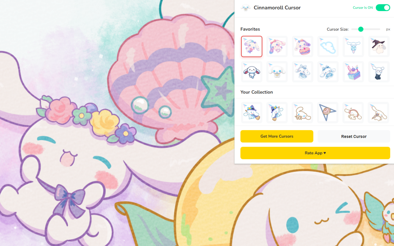 Cinnamoroll Cursor ★ Custom Cursor for Chrome™ - 截图 3