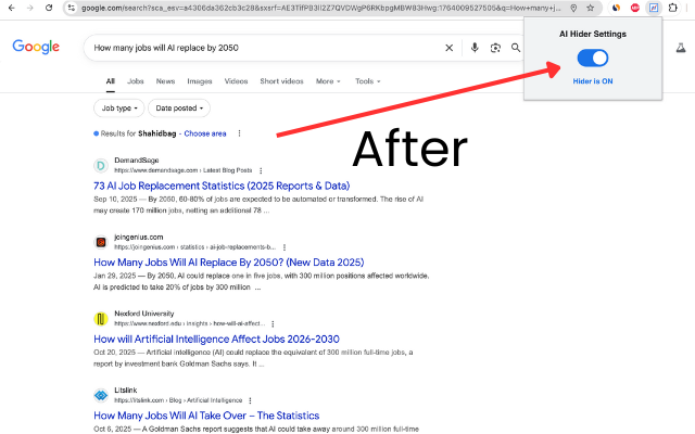 Google AI Overview Hider - 截图 1