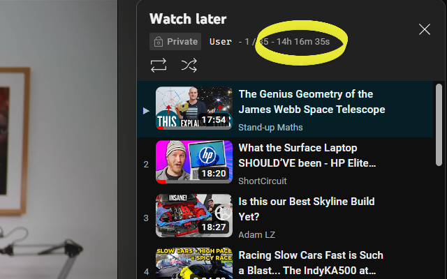 YouTube Playlist Length - Duration Display - 截图 3