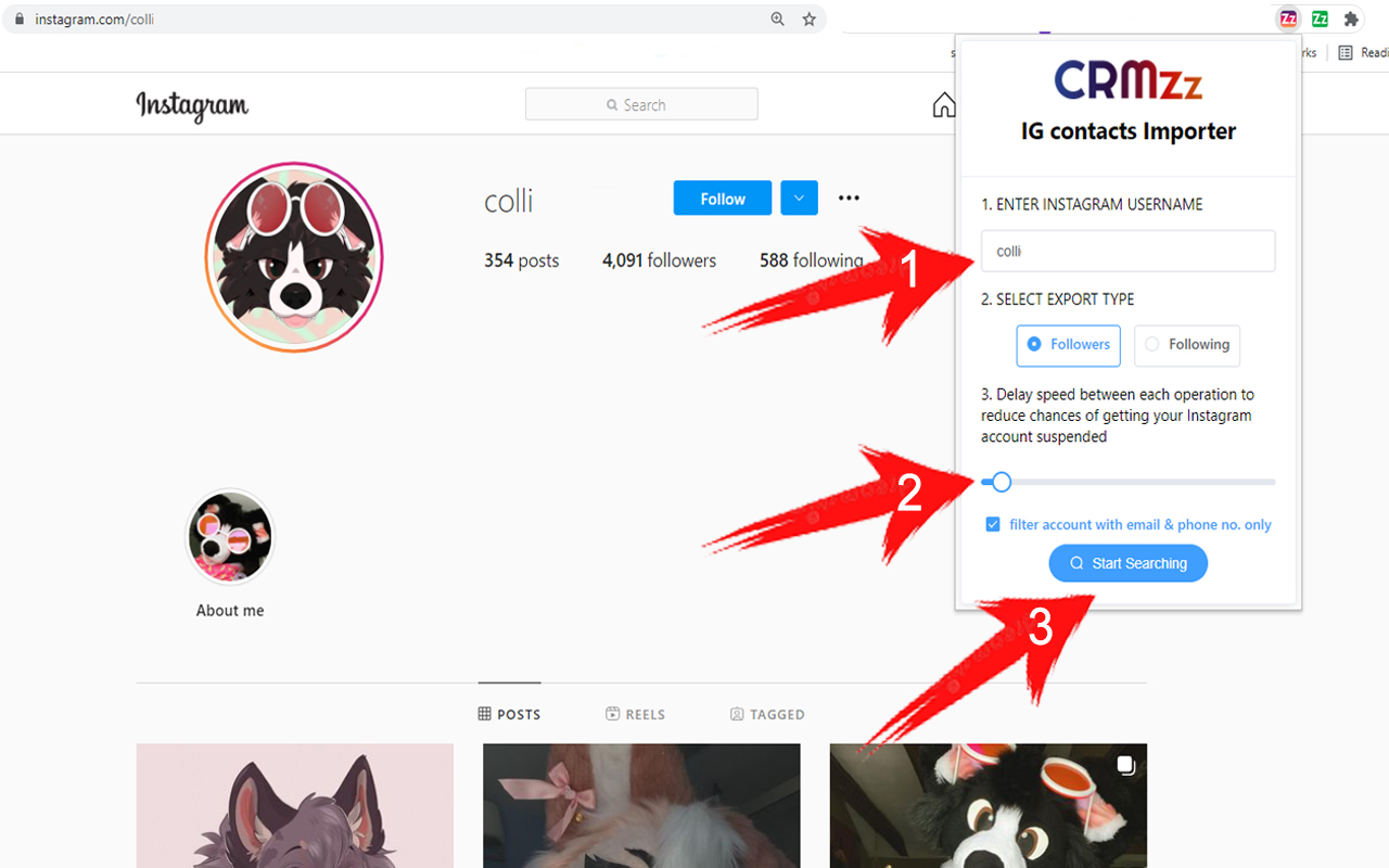 CRMzz - Instagram Contacts Importer - 截图 2