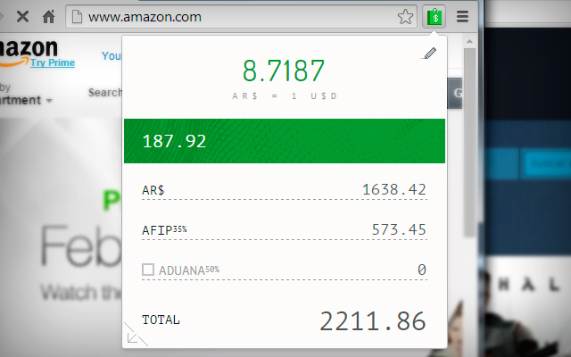Calculadora de compras en el exterior - 截图 2