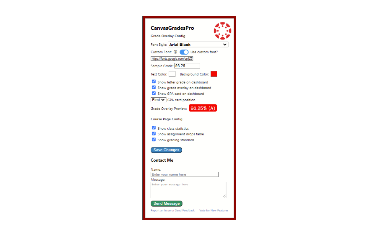 CanvasGradesPro - 截图 1