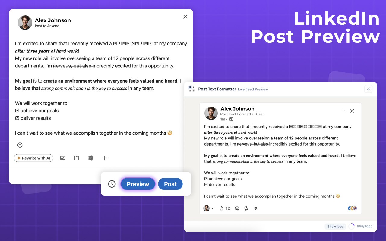 Post Formatter: LinkedIn Bold Text & More Styles - 截图 5