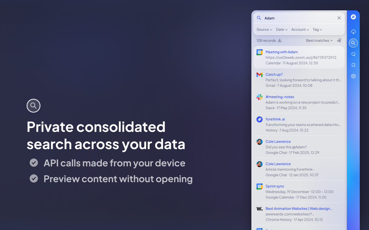 Forethink - Hyper-personalized AI Agent - 截图 3