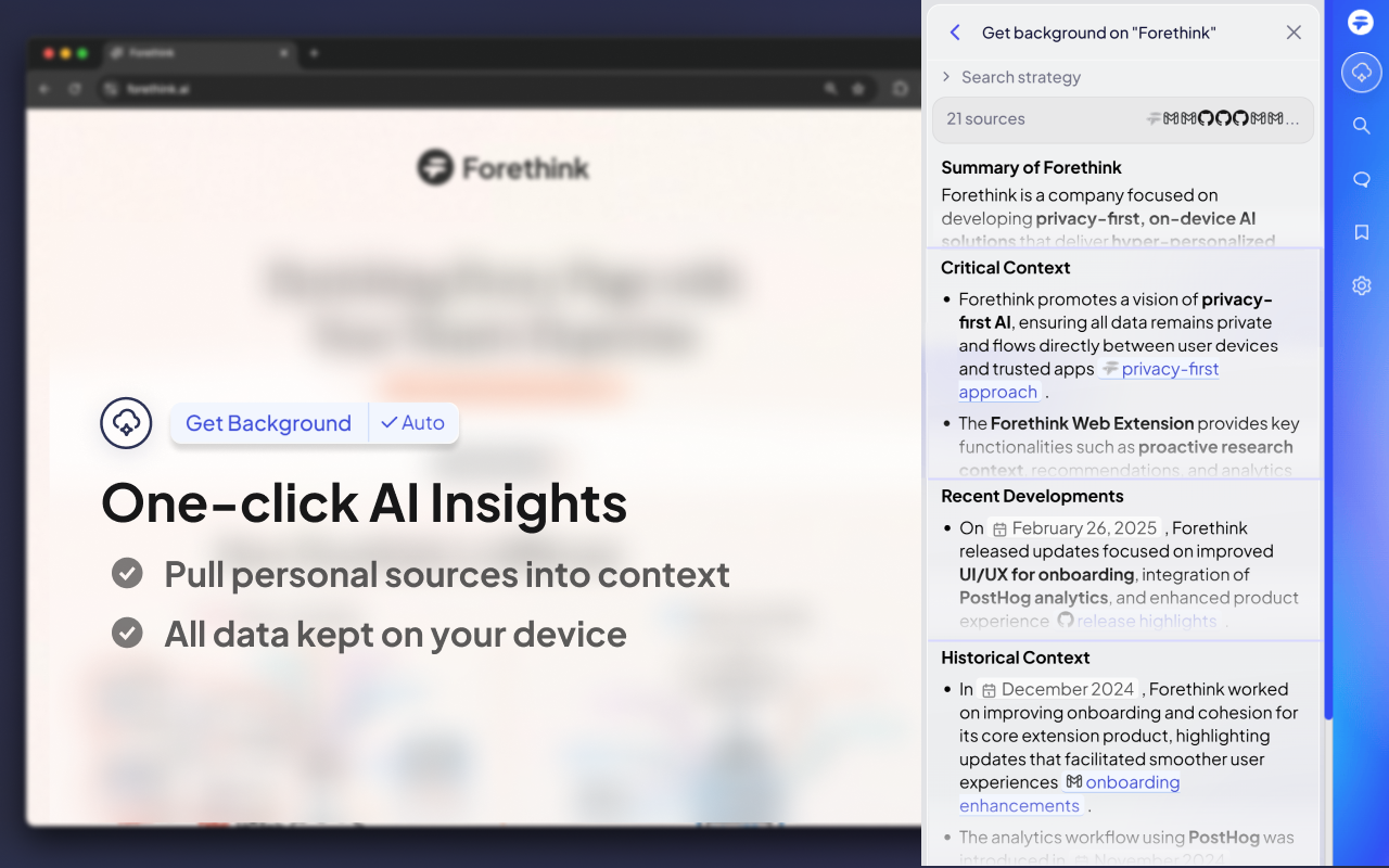 Forethink - Hyper-personalized AI Agent - 截图 4