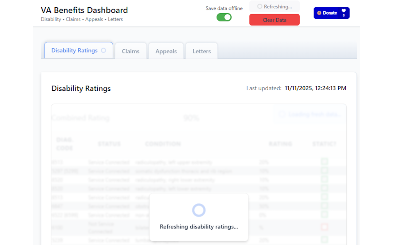VA Benefits Dashboard - 截图 4