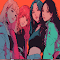 Blackpink Cartoon K-pop Art Live Wallpaper