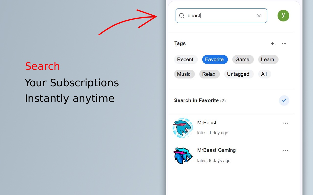 TagTube - A Subscription Manager - 截图 4