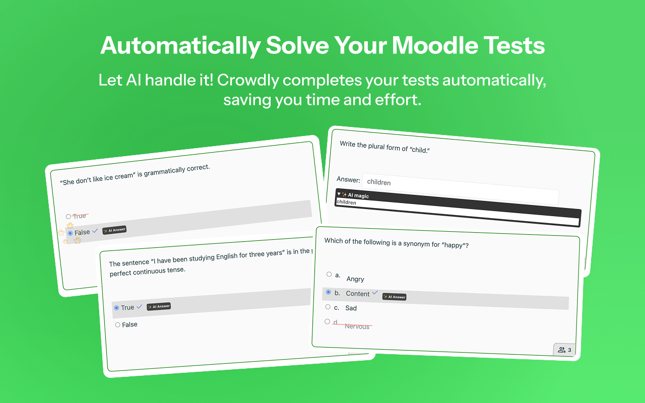 Crowdly – AI Study Assistant for Moodle - 截图 1