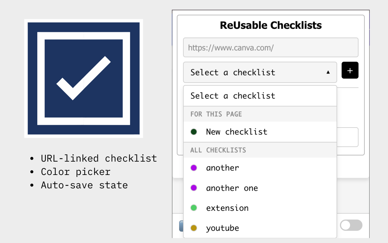 Reusable Checklists - 截图 1