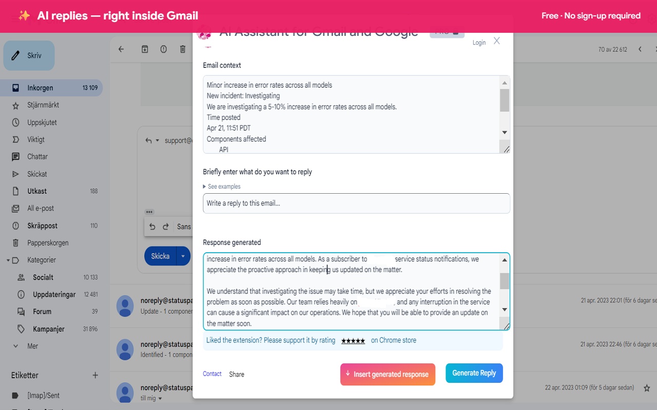 AI Search Assistant for Google & Email Writer - 截图 2